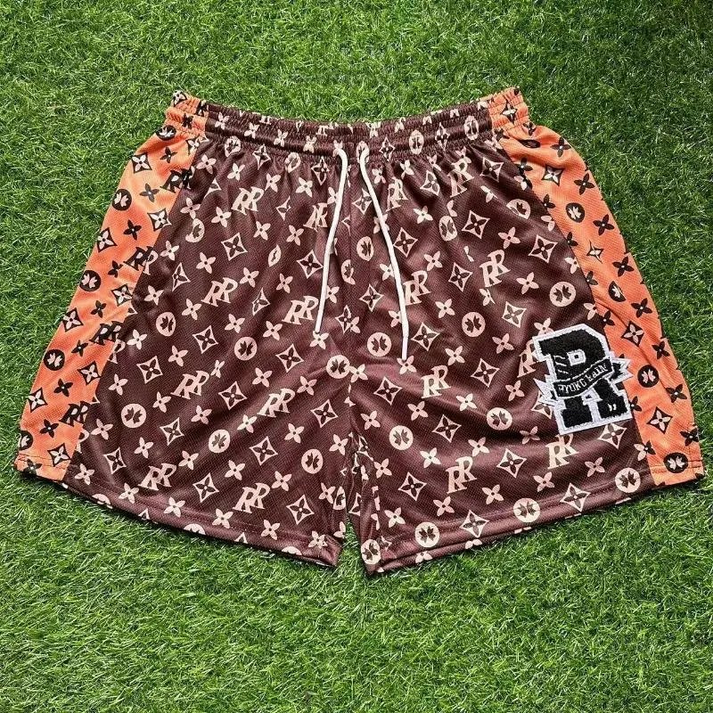 Louis Vuitton Monogram Repeat Print Basketball Shorts Black / White - 12