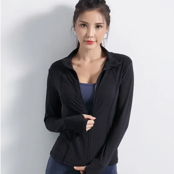 Design Zip-Up Performance Top Navy Blue Activewear Jacket - 9