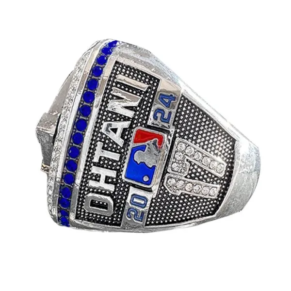MLB Freeman 2024 Championship Ring Silver Blue Crystal Jewelry - 11