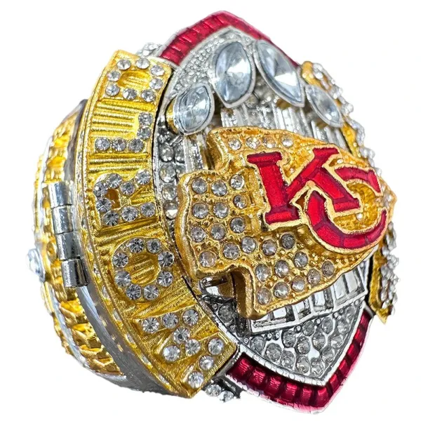 Design Kansas City Chiefs Super Bowl Championship Ring Replica Gold Red Silver Jewelry - 5