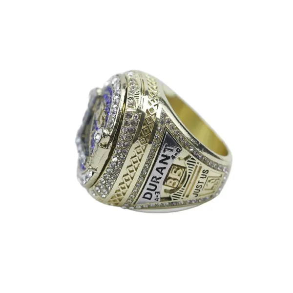 Golden State Warriors 2015 NBA Championship Ring Replica Blue and Silver Jewelry - 10