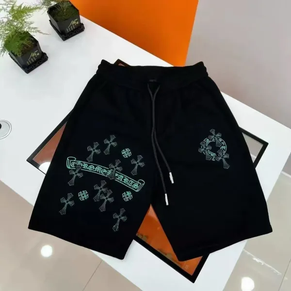 Chrome Hearts Cross Embroidery Black Sweatshorts Shorts - 2