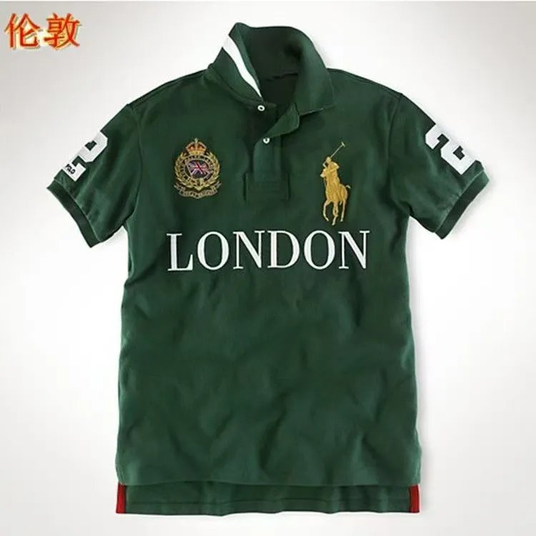 Polo Ralph Lauren London Polo Purple Gold Embroidery Tops Polo - 12
