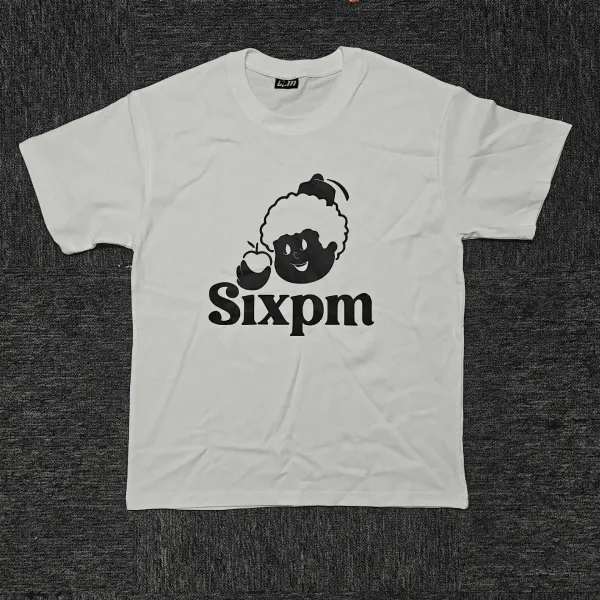 Design Sixpm Multicolor Graphic Print White T-Shirt T-Shirts - 26