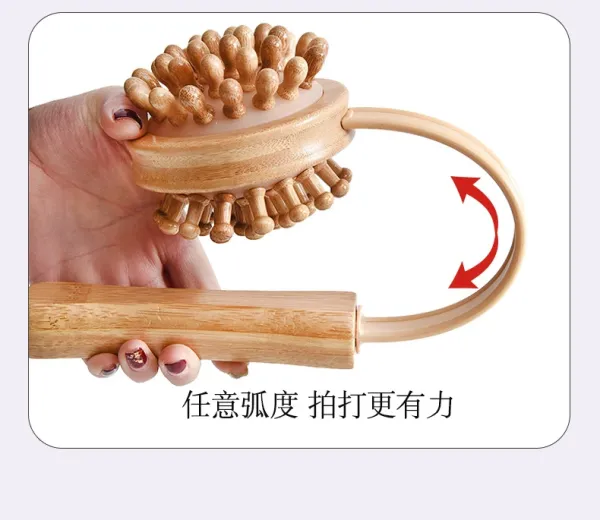 Design Wooden Meridian Percussion Massager with Dual-Head Design Natural Wood Accessories - 11