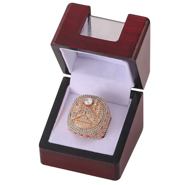 Design Custom NBA Championship Ring Gold Crystal Ring Jewelry - 1