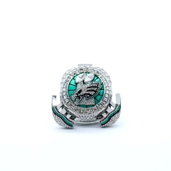 Design Philadelphia Eagles Super Bowl LII Championship Ring Hurts Edition Silver Green Black Ring Jewelry - 2