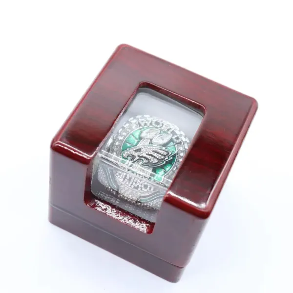 Design Philadelphia Eagles Super Bowl LII Championship Ring Hurts Edition Silver Green Black Ring Jewelry - 6