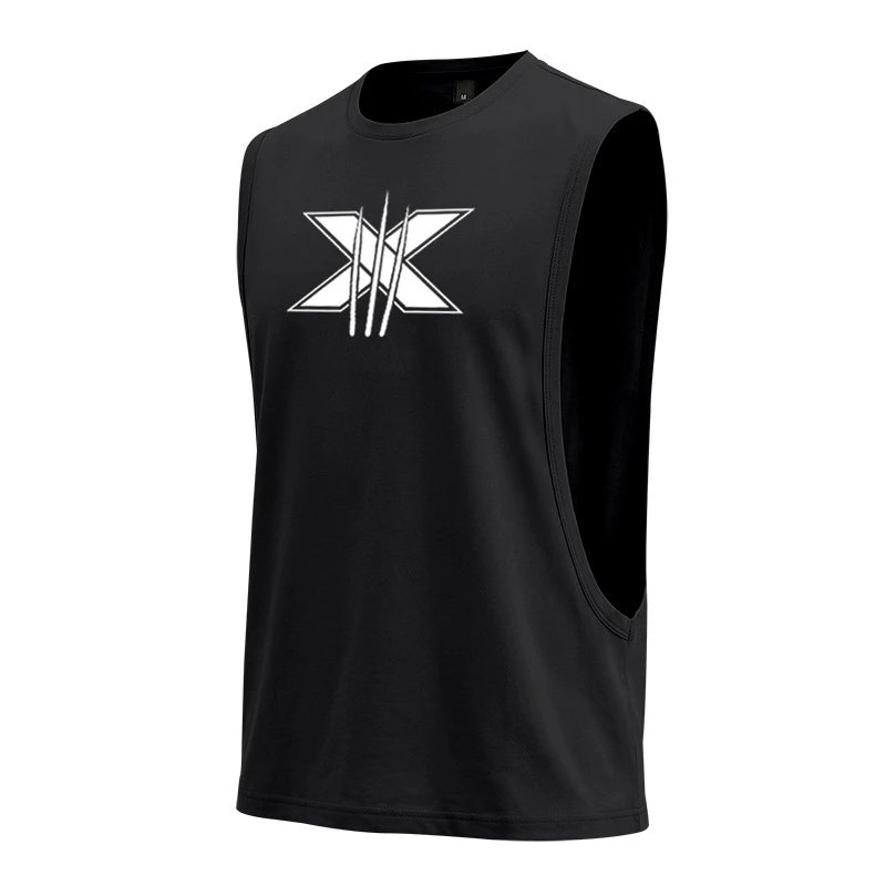 Design Graphic Logo Beige Muscle Tank Top Vest Top - 51