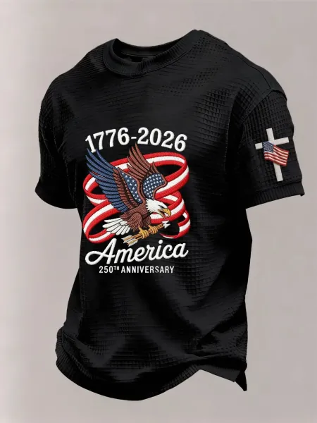 Design 250th Anniversary Eagle T-Shirt Black - 6