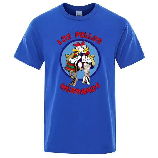 Design Los Pollos Hermanos Graphic T-Shirt Navy T-Shirts - 11