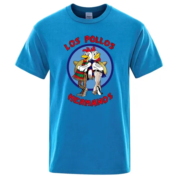Design Los Pollos Hermanos Graphic T-Shirt Navy T-Shirts - 10