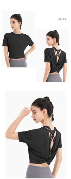 Design Twist-Back Cropped Sports Top Lavender Activewear - 13