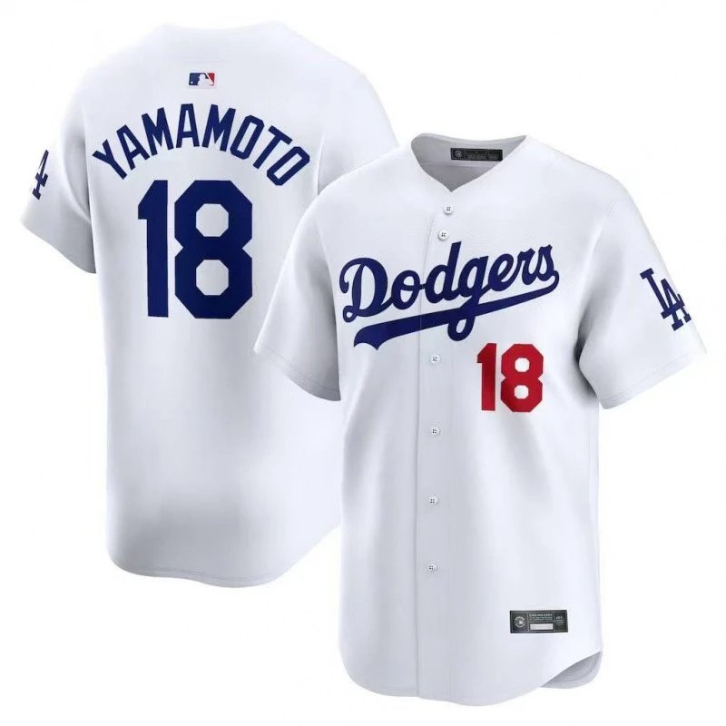 Los Angeles Dodgers Yamamoto #18 White Baseball Jersey
