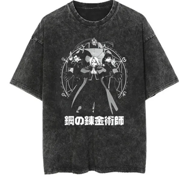 Design Fullmetal Alchemist Acid Wash T-Shirt - 1