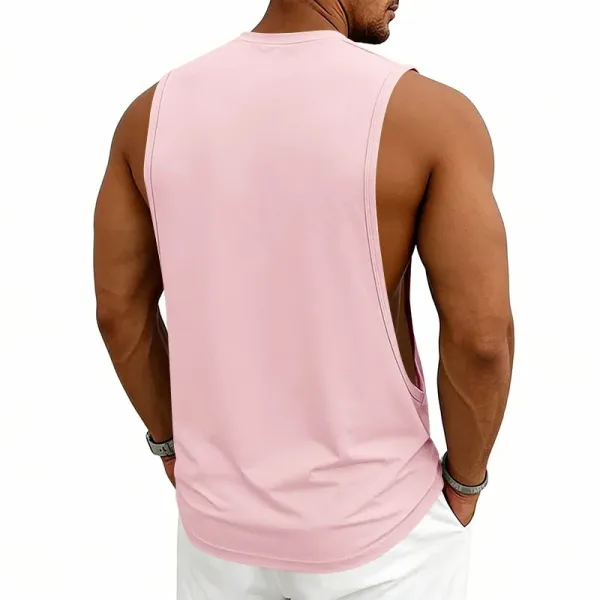 Design X Logo Cut-Out Sleeveless Tank Beige Vest-Top - 40