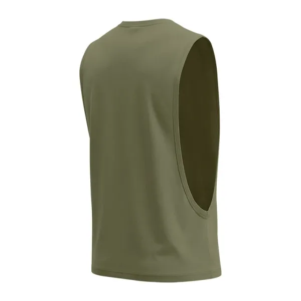Design X Logo Cut-Out Sleeveless Tank Beige Vest-Top - 62