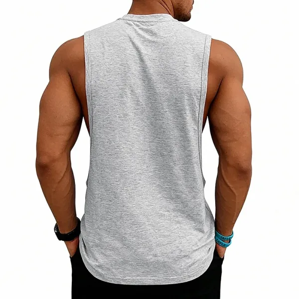 Design X Logo Cut-Out Sleeveless Tank Beige Vest-Top - 70