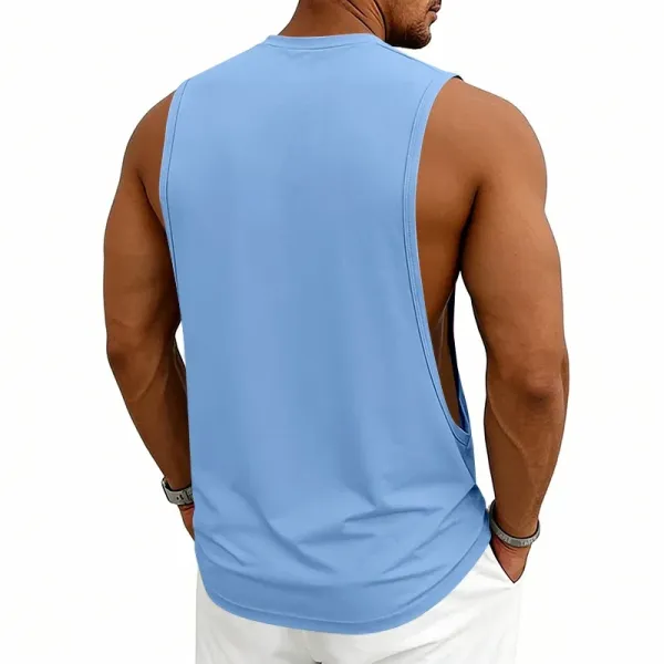 Design X Logo Cut-Out Sleeveless Tank Beige Vest-Top - 80