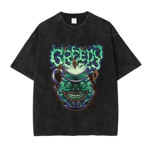 Design Green Goblin Acid Wash T-Shirt - 1