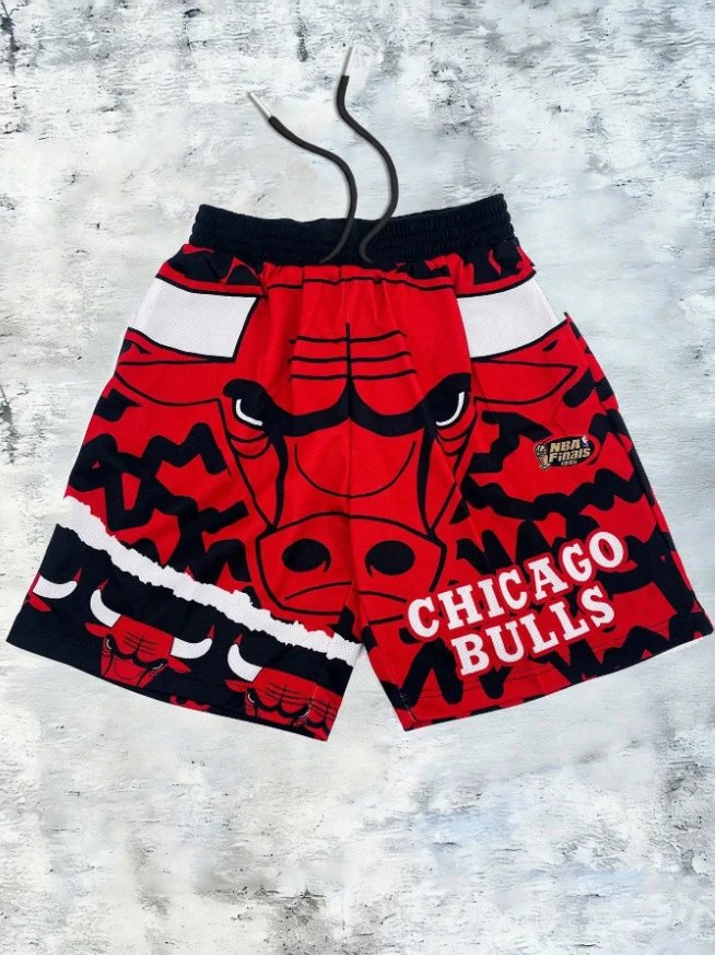 Chicago Bulls NBA Finals Graphic Shorts Red / Black - 5