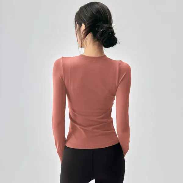 Design Long Sleeve Base Layer Top Dusty Rose Women's Activewear Top - 1