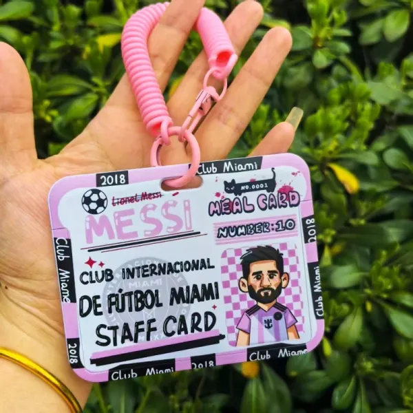 Design Al-Nassr FC Cristiano Ronaldo Staff Meal Card Keychain Yellow Accessories - 11