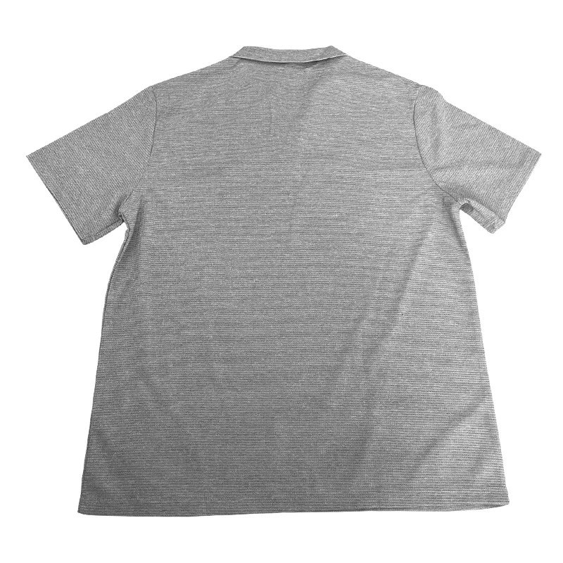Design Waffle Knit Polo Shirt Light Gray Tops Polo - 12