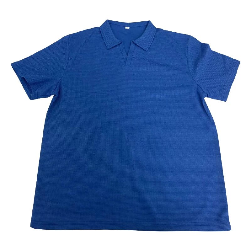 Design Waffle Knit Polo Shirt Light Gray Tops Polo - 47