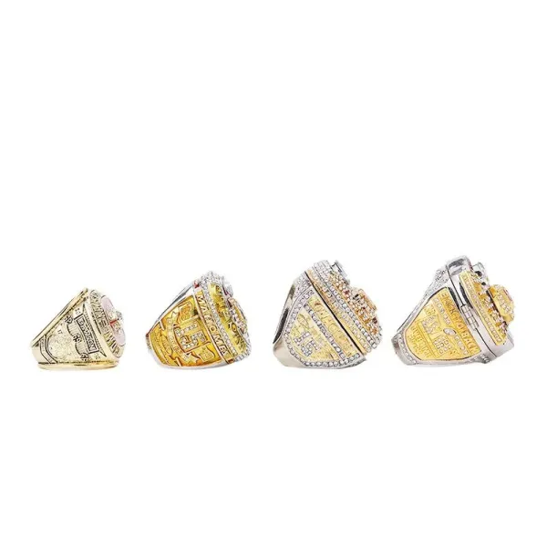 Design Kansas City Chiefs Super Bowl Championship Rings Set in Wooden Display Box Jewelry - 3