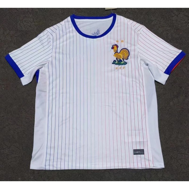 Le Coq Sportif Striped White Jersey with Rooster Crest