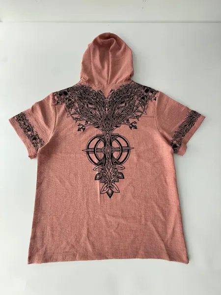 Design Tree of Life Hooded Tee Army Green Hoodie - 22