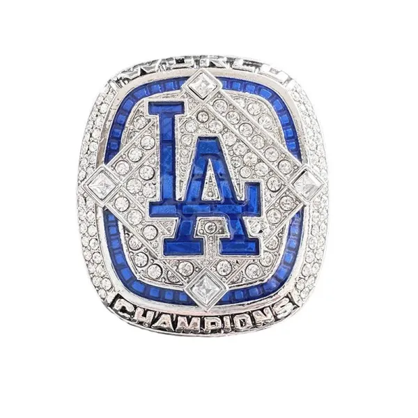 MLB Freeman 2024 Championship Ring Silver Blue Crystal Jewelry - 6