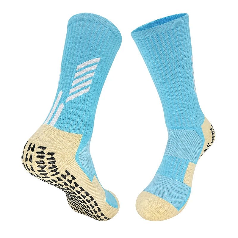 Performance Grip Socks Light Blue Beige Socks