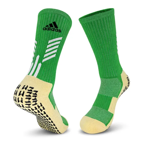 Adidas Performance Socks Green / Beige Grip Socks - 1