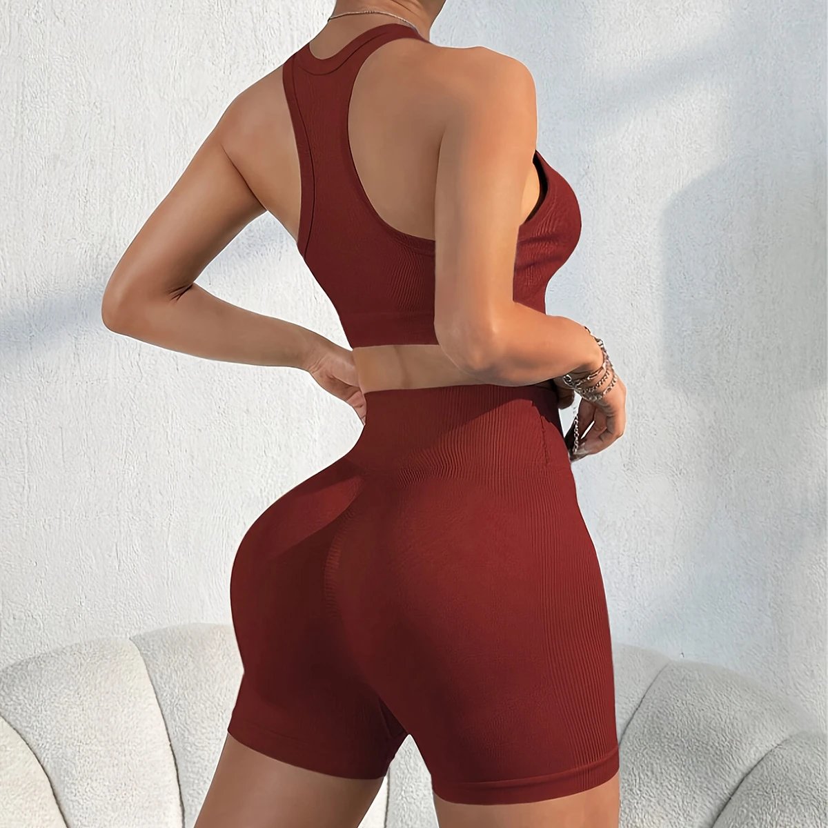 Tank Top + Shorts Brick Red