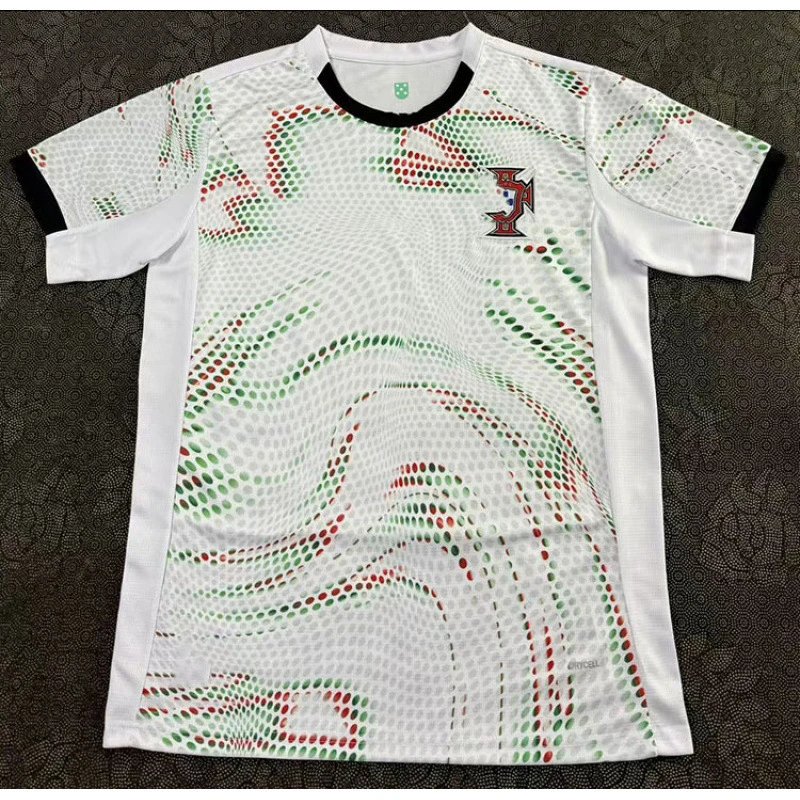 Portugal National Team 2024 Away Jersey White Multicolor Jersey