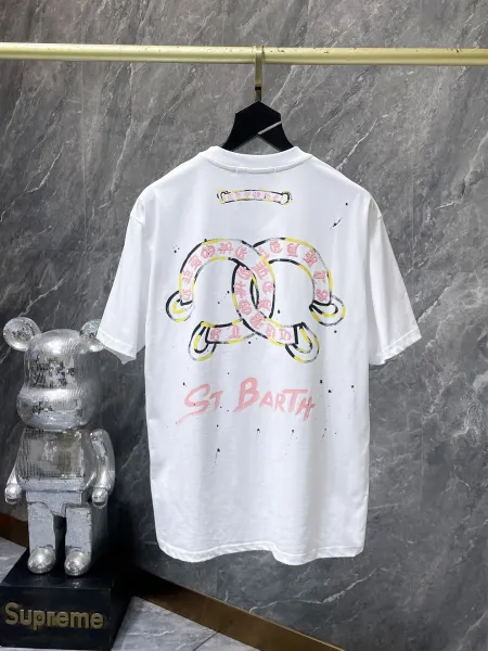 Chrome Hearts Floral Cross Logo White T-Shirt - 9