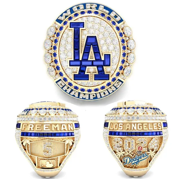 Design Jostens Los Angeles Dodgers 2024 World Series Championship Ring Gold Blue Diamond Jewelry - 5