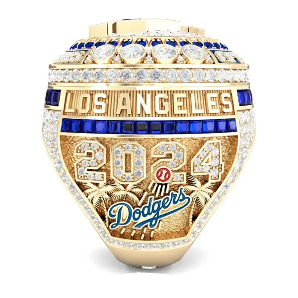 Design Jostens Los Angeles Dodgers 2024 World Series Championship Ring Gold Blue Diamond Jewelry - 6