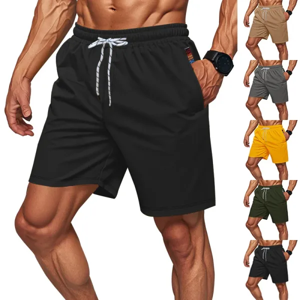 Design Drawstring Waist Shorts Beige Shorts - 3
