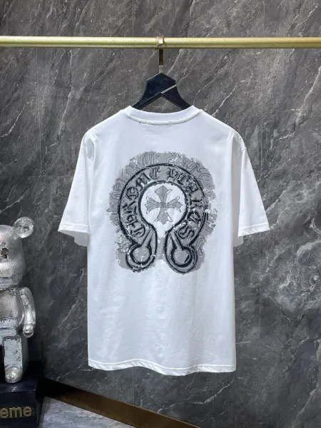 Chrome Hearts Floral Cross Logo White T-Shirt - 27