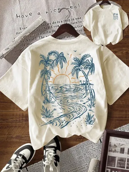 Design Ocean Turtle Graphic Print White T-Shirt - 6