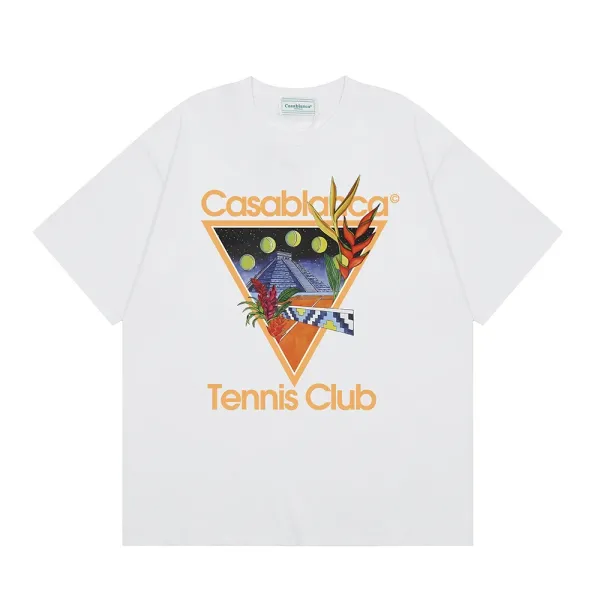 Casablanca Tennis Club Graphic T-Shirt White - 1
