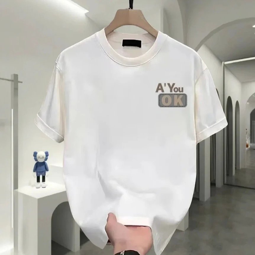Design Basic Crew Neck White T-Shirt Tops.t Shirts - 3