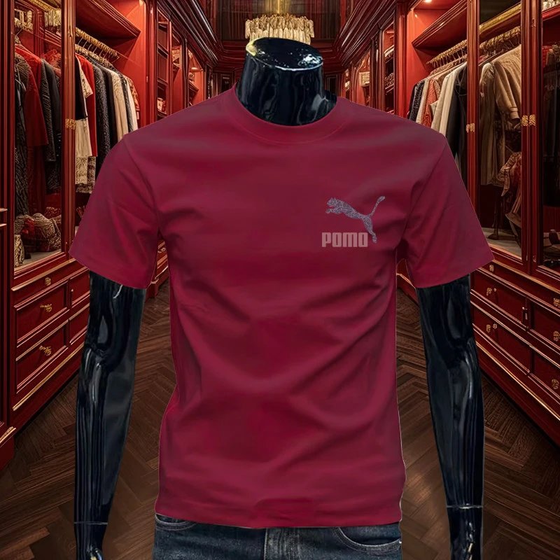 Puma Logo Tee Burgundy T-Shirt - 26