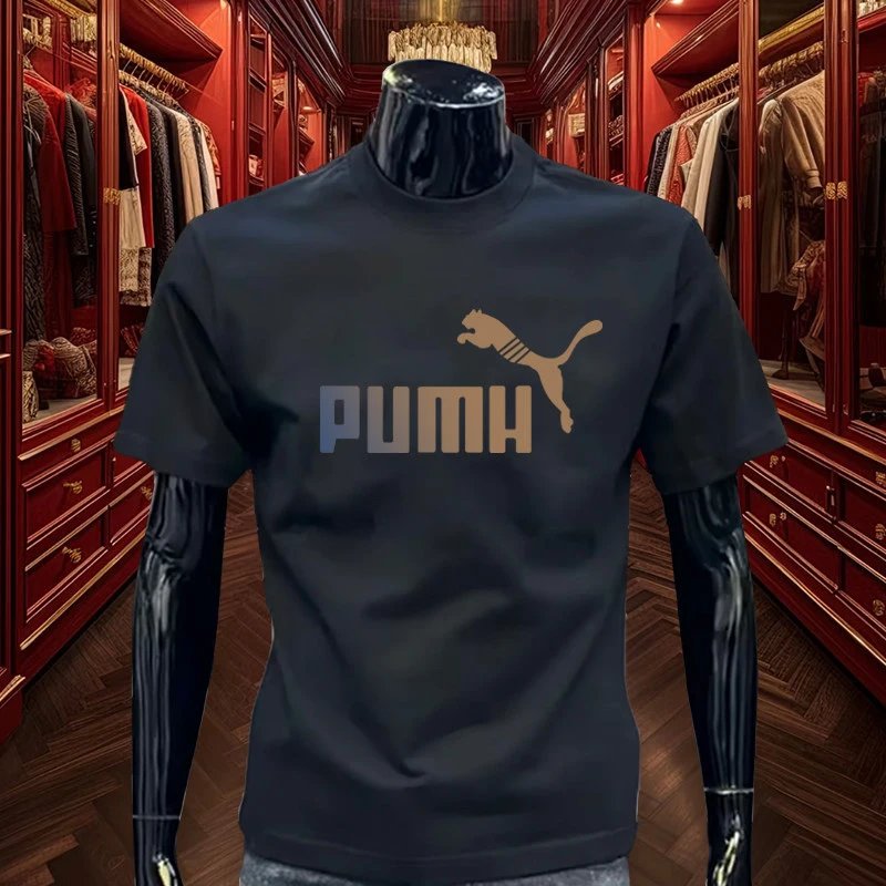 Puma Logo Tee Burgundy T-Shirt - 28