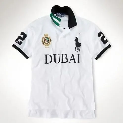 Polo Ralph Lauren London Polo Purple Gold Embroidery Tops Polo - 18