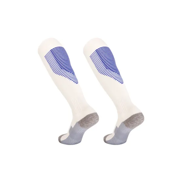 Design Knee-High Compression Socks White Blue Gray - 1