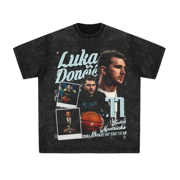NBA Luka Dončić Collage Graphic T-Shirt Black - 1